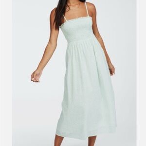 NWT Billabong light Green floral Maxi/midi Dress